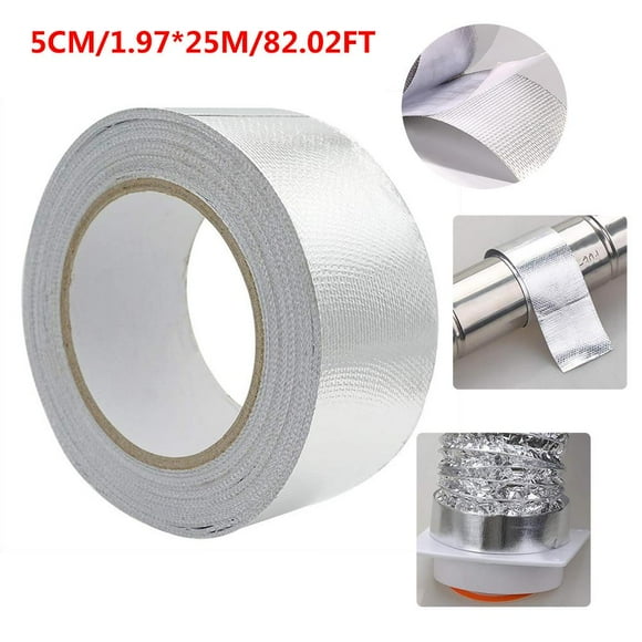 Aluminium Silver Foil Adhesive Builders Tape Air Conditioning 10m x 50mm 30um Aluminium Silver Foil Adhesive Builders Tape Air Conditioning 10m x 50mm 30um